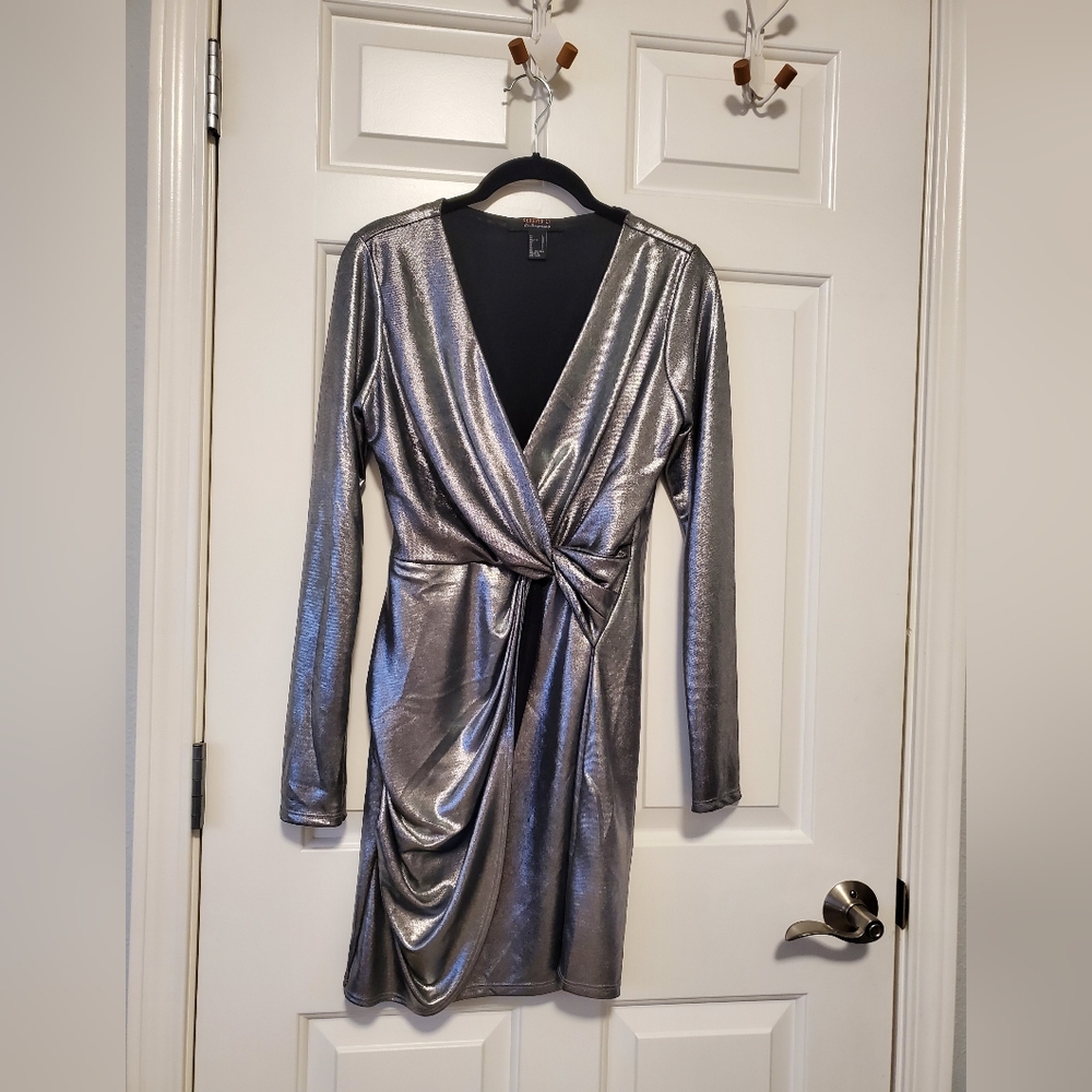 Forever 21 silver metalic dress